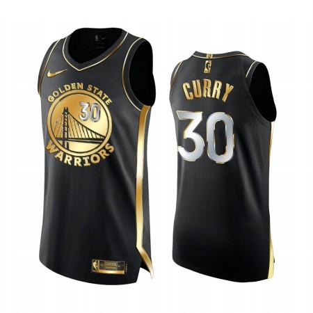 Herren NBA Golden State Warriors Trikot Stephen Curry 30 2020-21 Schwarz Golden Edition Swingman